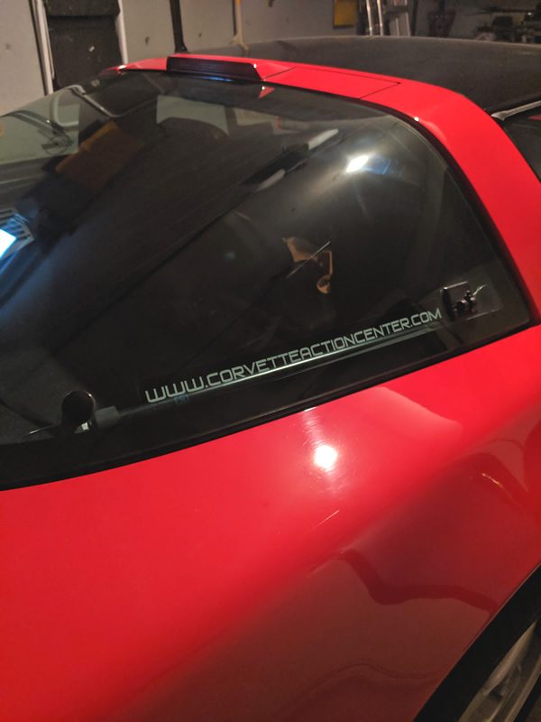 Corvette Action Center Static Cling Decals