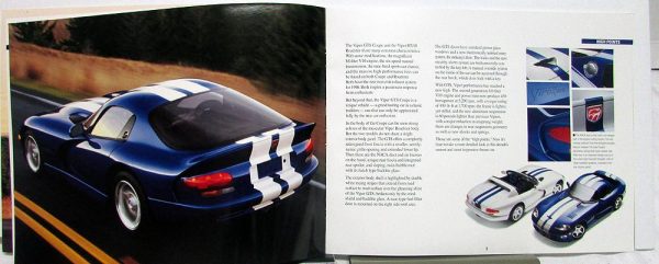 1996 Dodge Viper GTS Sales Brochure