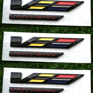 Cadillac V-Blackwing Emblem V-Series Black Out Blackwing Badge V Logo Compatible with 2020-2025 CT4 CT5
