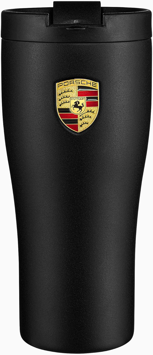 porsche-matte-tumbler-1 Porsche Matte Black Thermal Coffee Tumbler