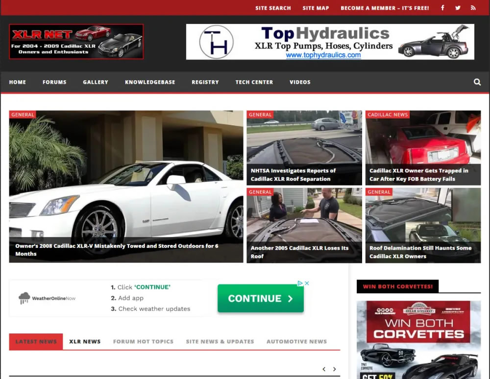 Cadillac XLR Net